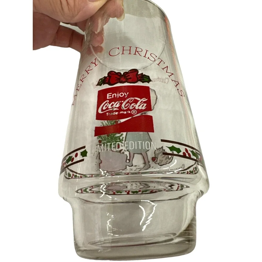 Vintage Holly Hobby Limited Edition Coca Cola Christmas Glass Rare